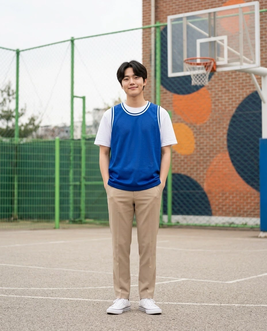 AI-generated example photo in the "Basketball Court" style