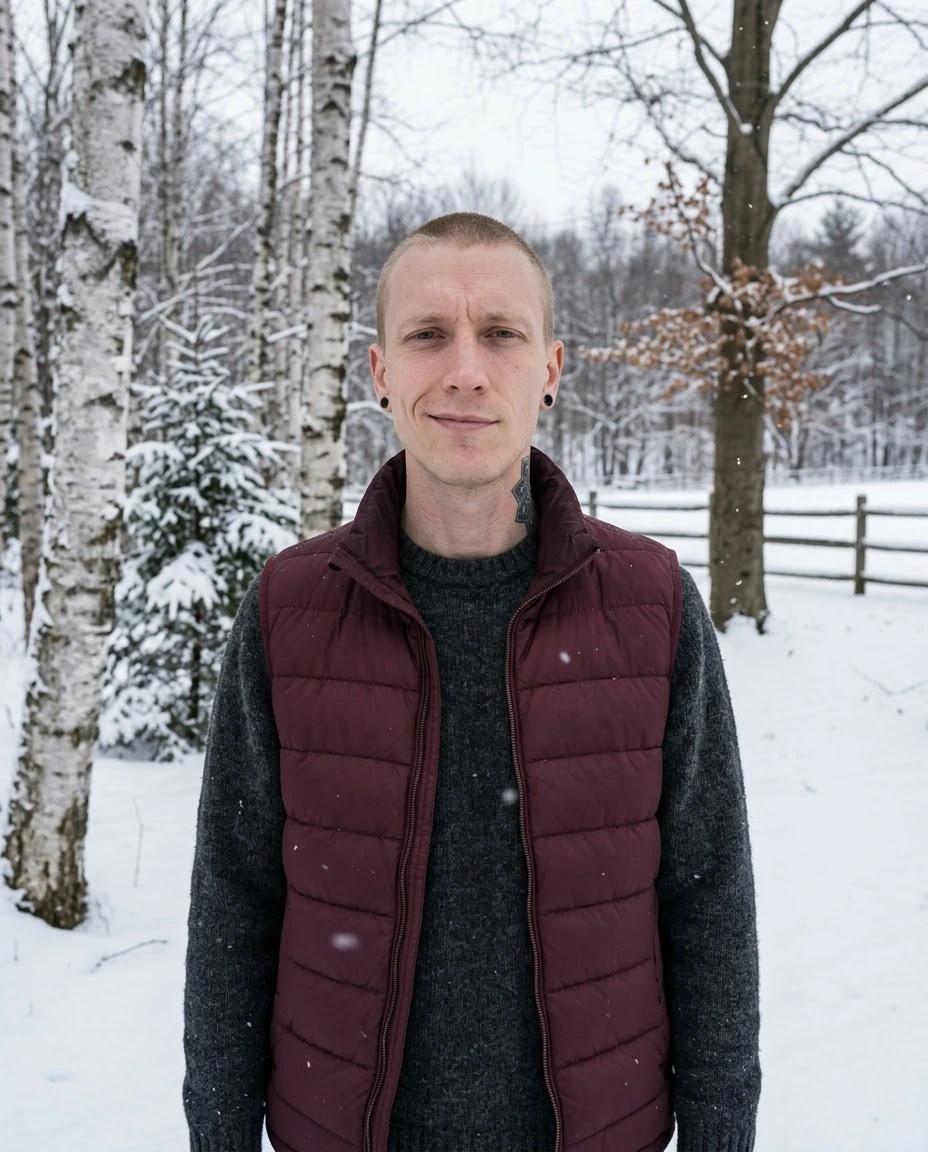 AI-generated example photo in the "Snowy Winter" style