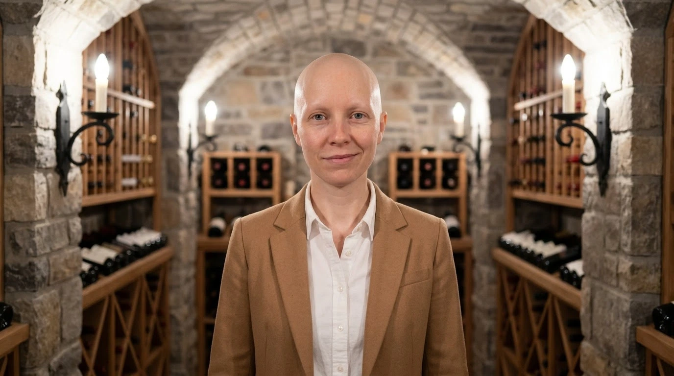 AI-generated example photo in the "Wine Tasting" style