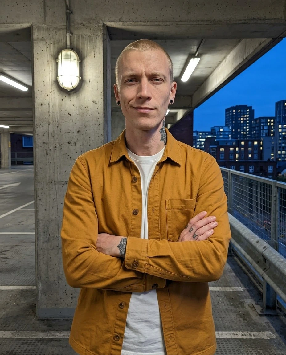 AI-generated example photo in the "Parking Garage Edge" style