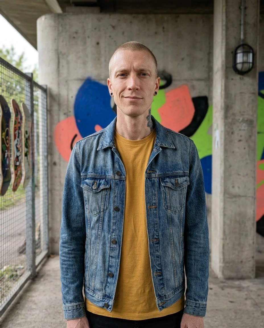 AI-generated example photo in the "Skateboard Culture" style