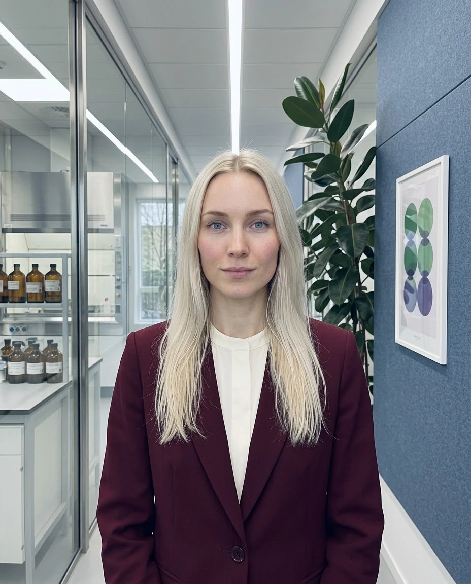 AI-generated example photo in the "Pharma / Biotech" style