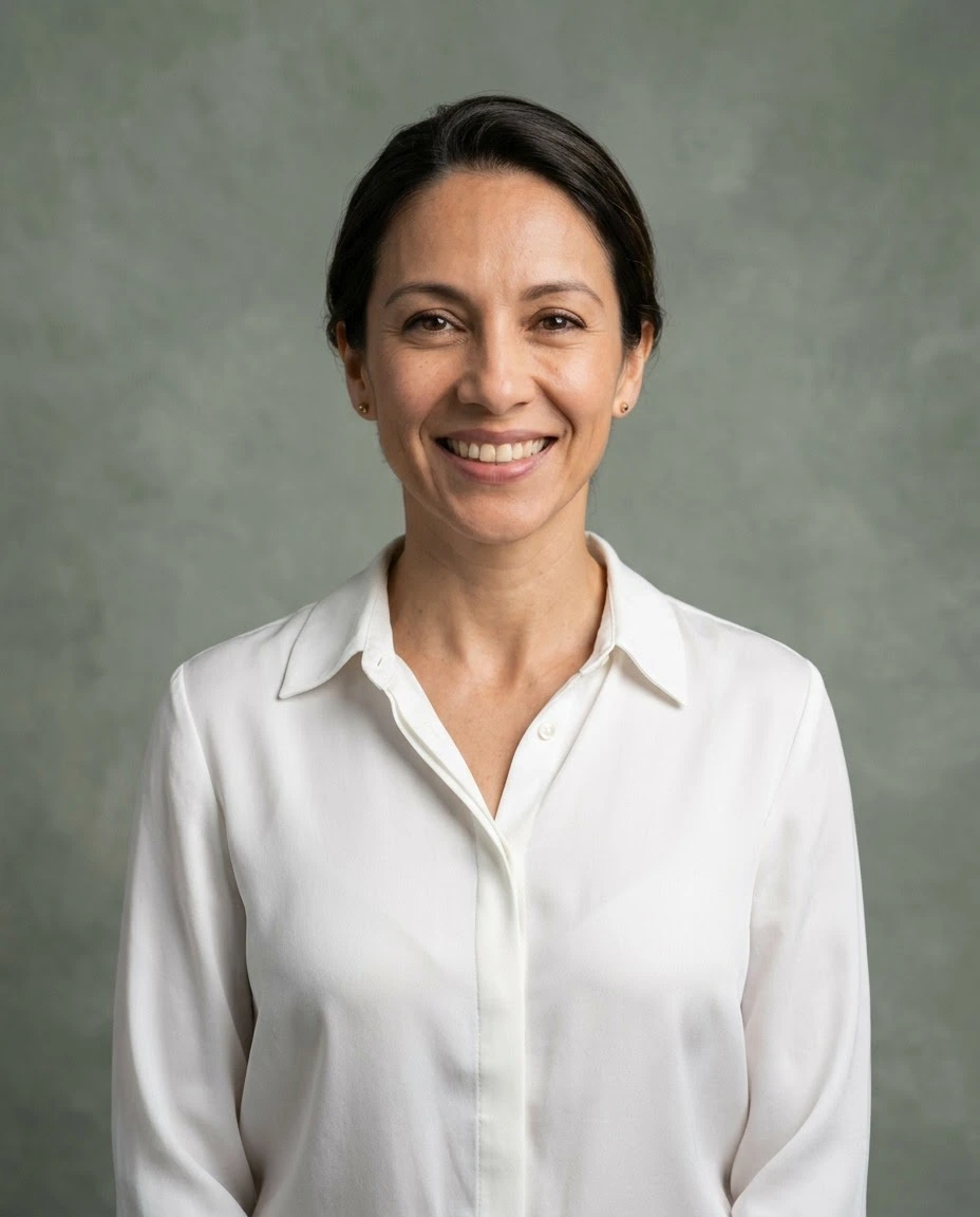 AI-generated example photo in the "High Key Studio" style