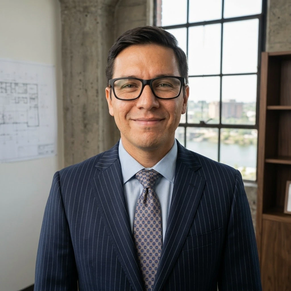 AI-generated example photo in the "Board Member (M)" style