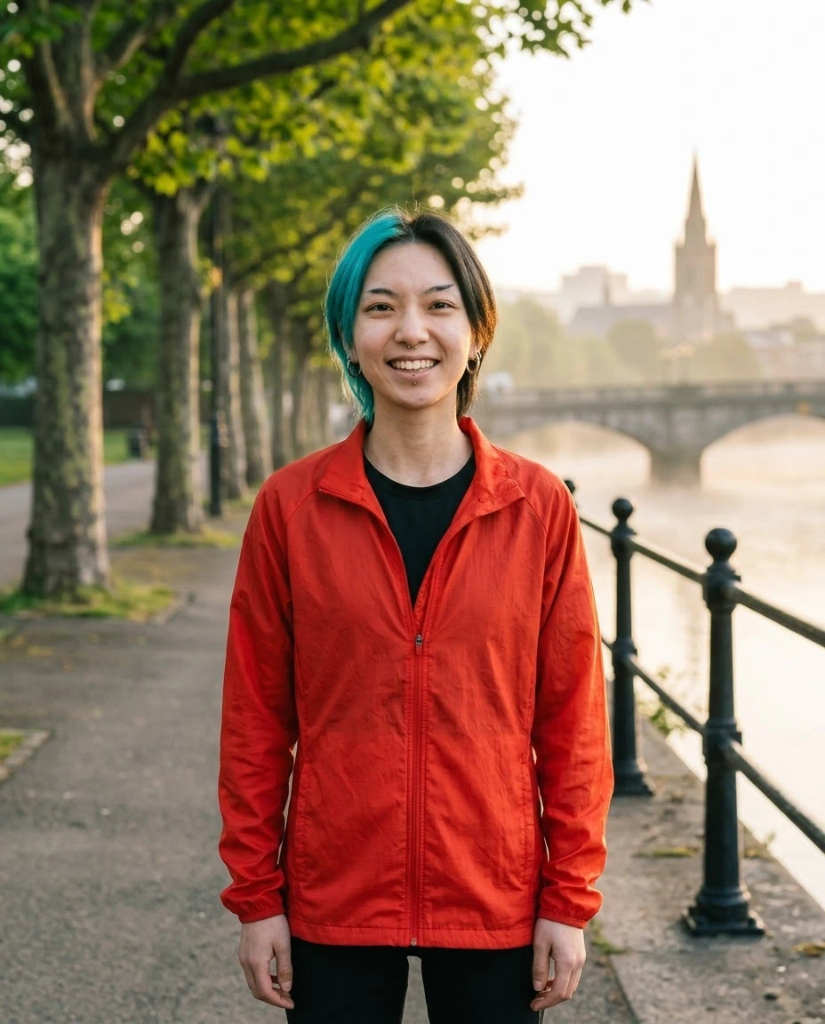 AI-generated example photo in the "Morning Run" style