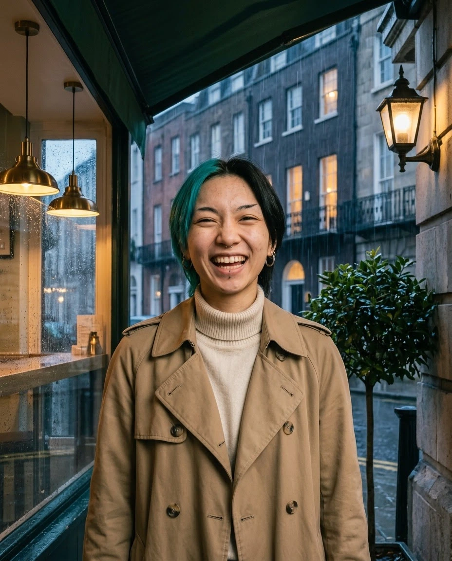 AI-generated example photo in the "Rainy Day Mood" style