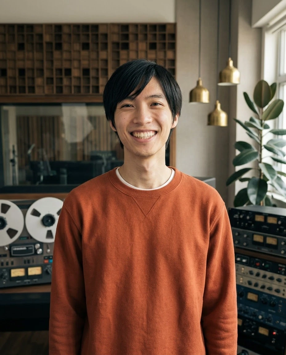 AI-generated example photo in the "Music Producer" style