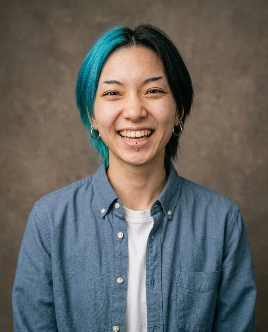 AI-generated example photo in the "The Perfect First Photo" style