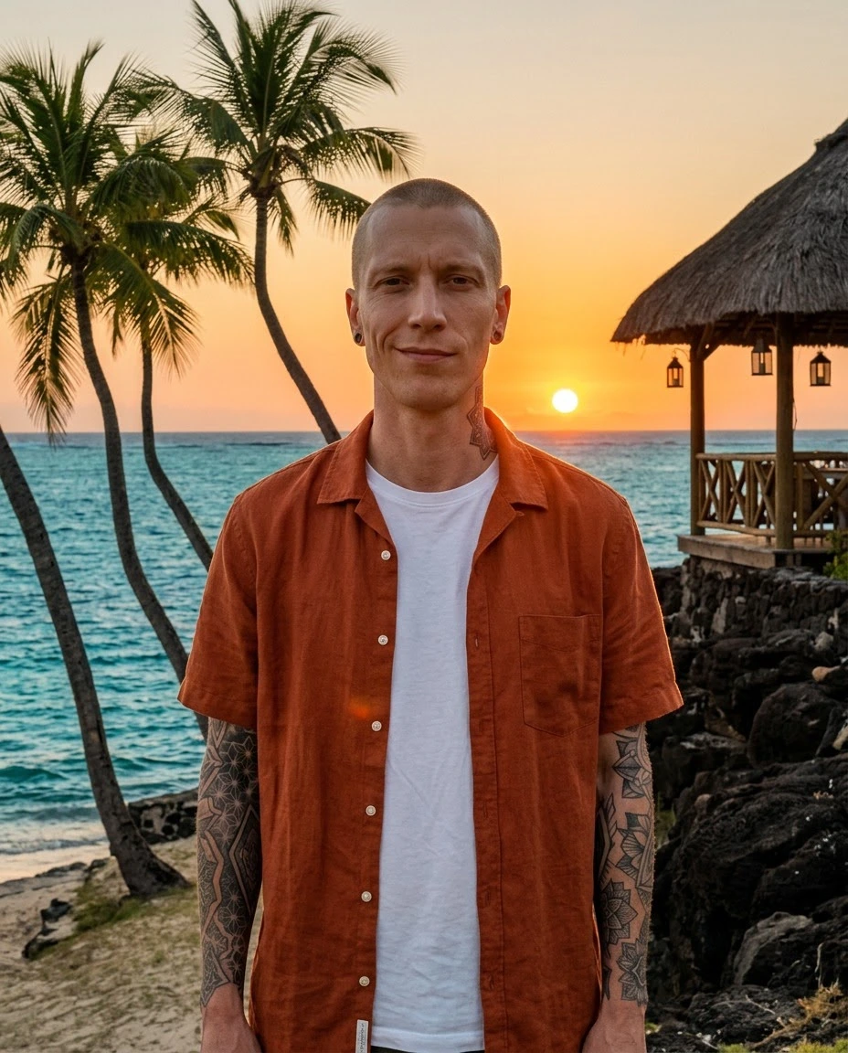AI-generated example photo in the "Beach Vibes" style