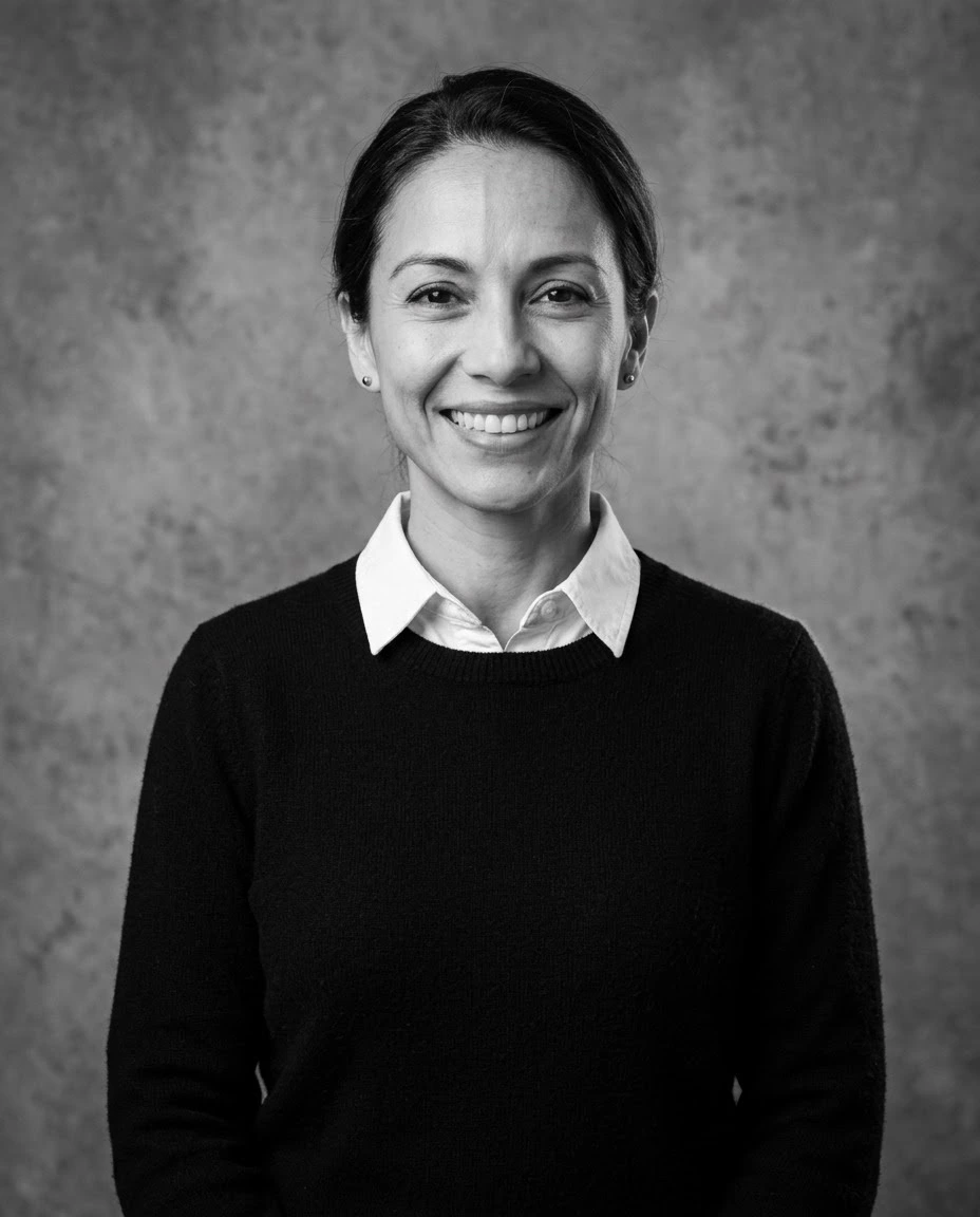 AI-generated example photo in the "B&W Classic Portrait" style
