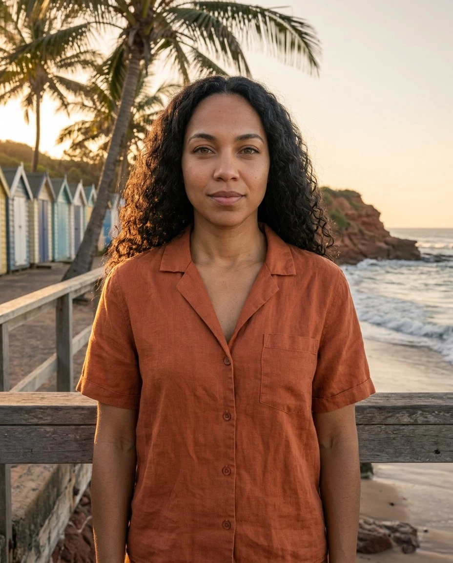 AI-generated example photo in the "Beach Boardwalk" style