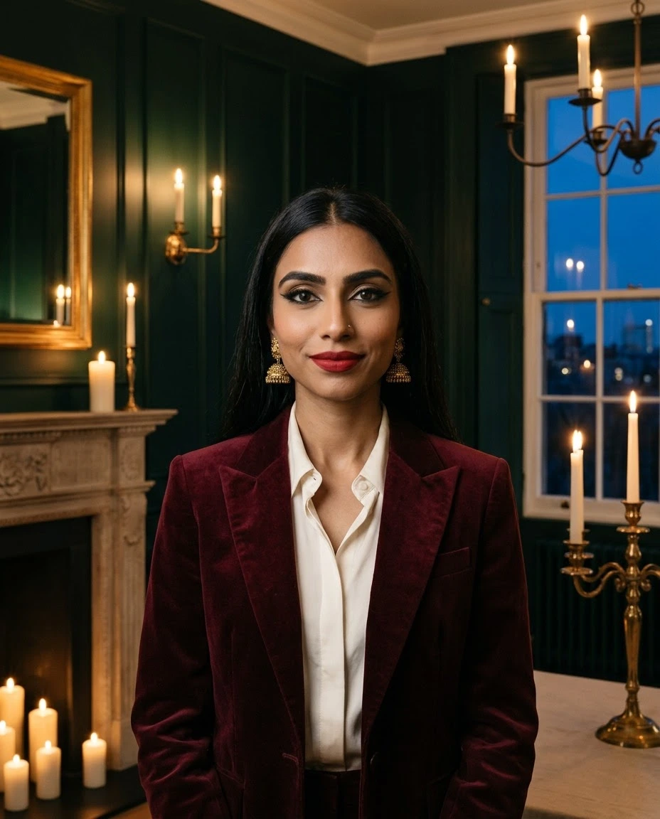 AI-generated example photo in the "Candlelit Evening" style