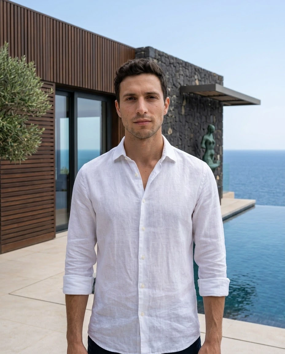 AI-generated example photo in the "Pool Villa" style