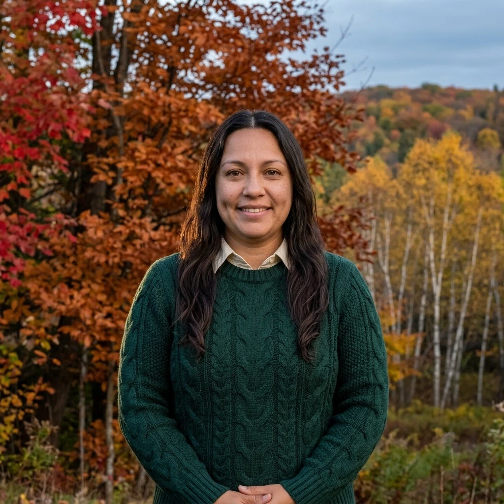 AI-generated example photo in the "Autumn Warmth" style