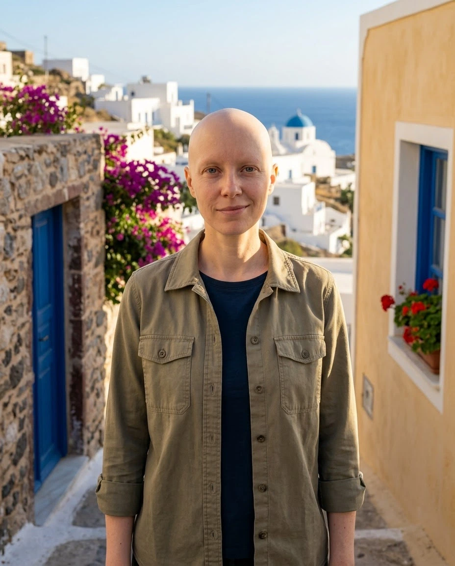 AI-generated example photo in the "Travel Explorer" style