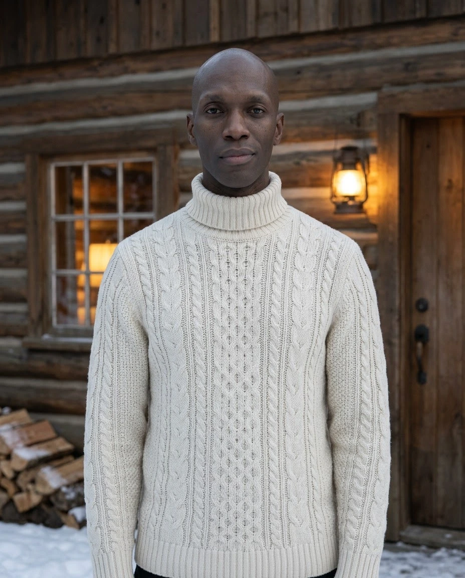 AI-generated example photo in the "Winter Cozy" style